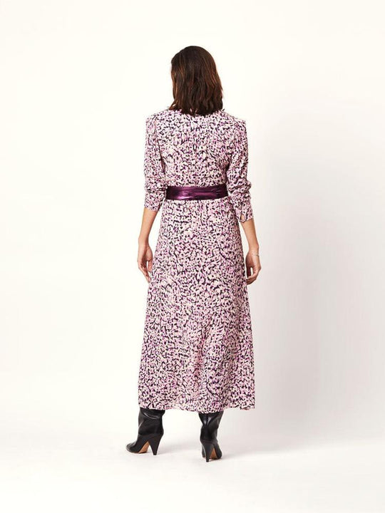 Bedrucktes Maxikleid mit passendem Gürtel