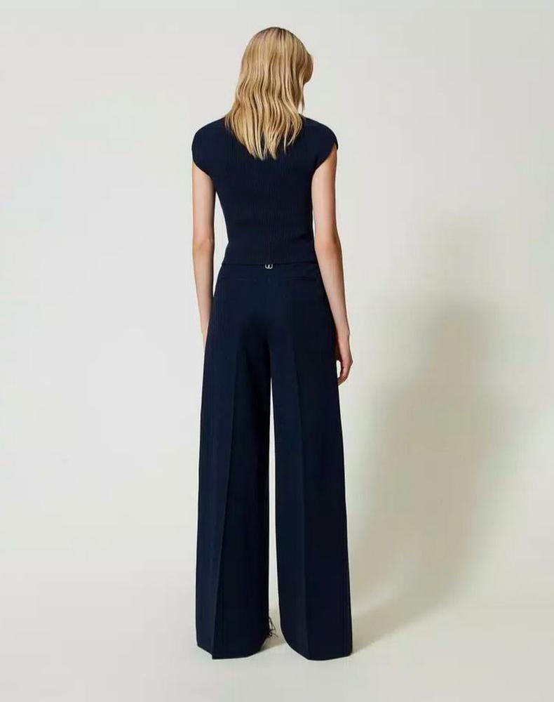 Palzzohose mit Nadelstreifen