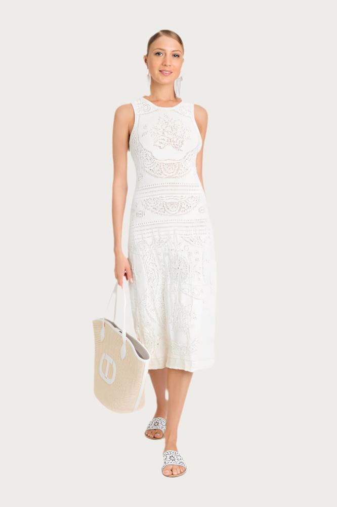 Figurbetontes Midi-Strickkleid