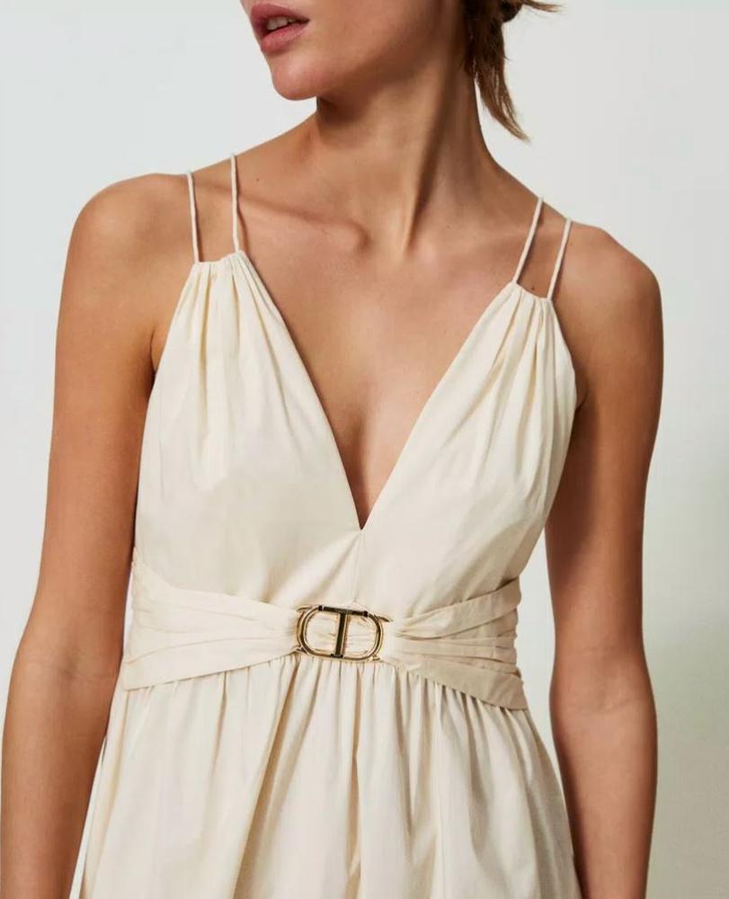 Maxikleid aus Baumwollpopeline