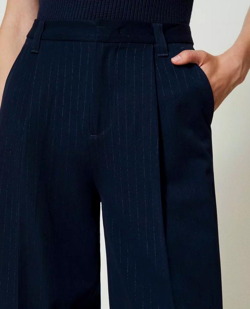 Palzzohose mit Nadelstreifen