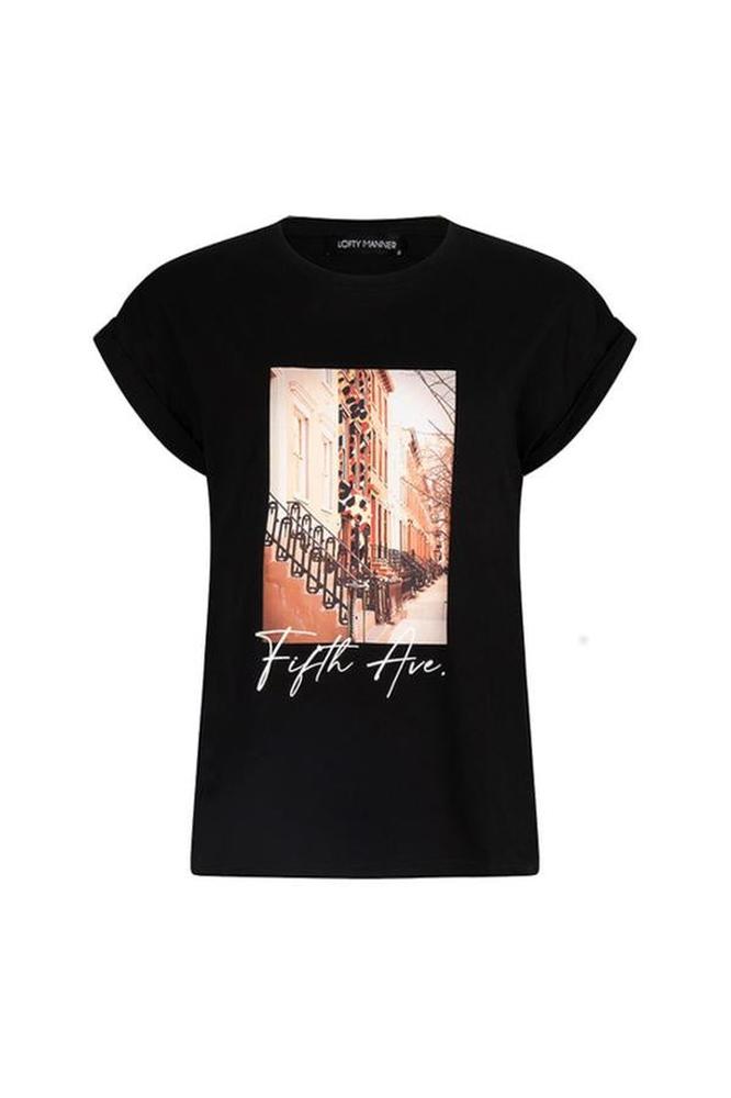 T-Shirt, Alyda in schwarz