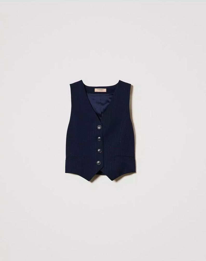 Weste mit Lurex-Nadelstreifen von TWINSET