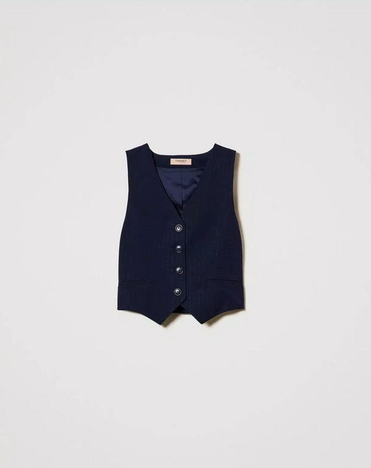 Weste mit Lurex-Nadelstreifen von TWINSET