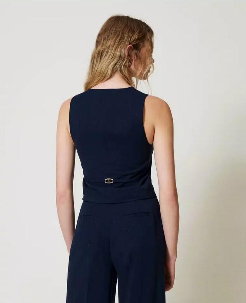 Weste mit Lurex-Nadelstreifen von TWINSET